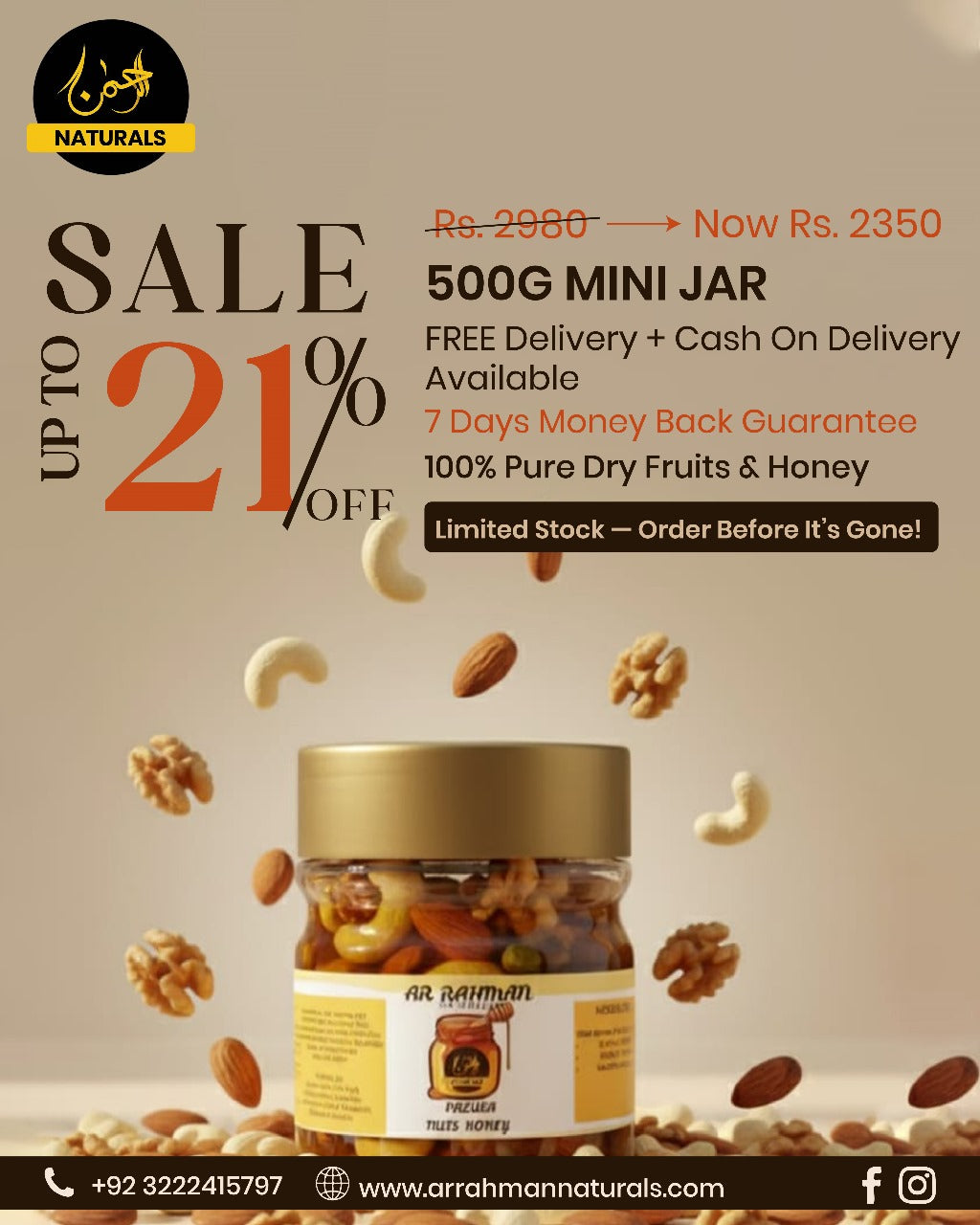 AR Rahman Nuts Honey Premium Energy Blend | 100% Pure & Natural